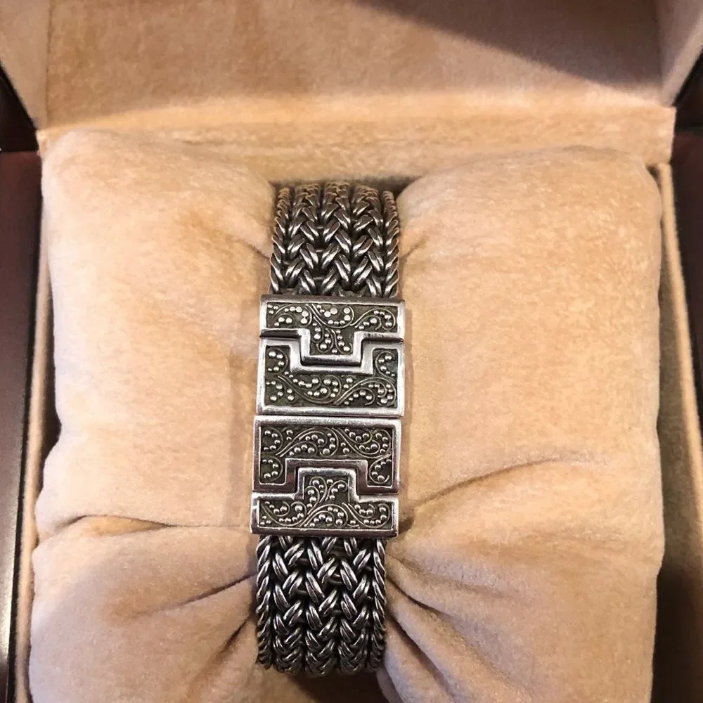 LOIS HILL Sterling Silver Watch Blue Face - Picture 3 of 13